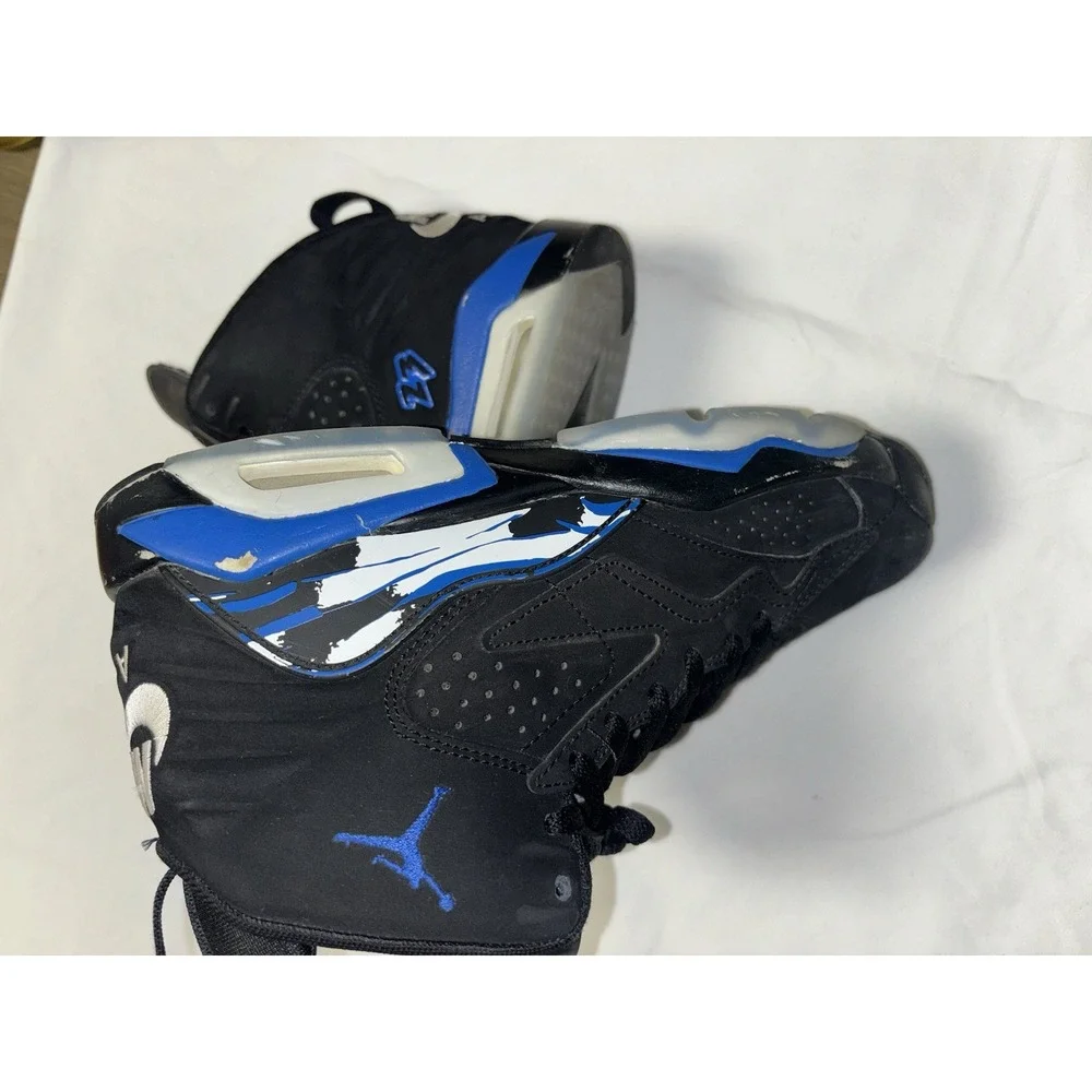 Nike Men's Jordan‎ MVP Sneakers Suede Black Blue White Size 6Y